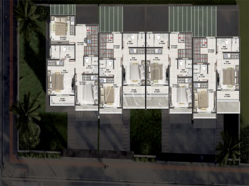 Casa Geminada nova de 2 pavimentos no Parque das Palmeiras